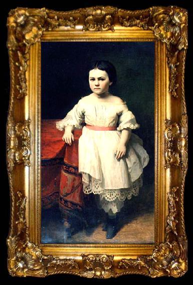 framed  Johann Koler Portrait of the Daughter of Nikolai Petrovitsch Semjonov, ta009-2